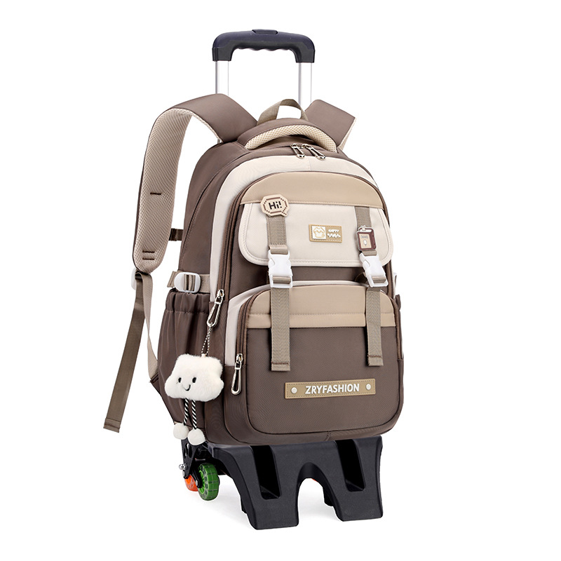 Nueva mochila escolar estilo japonés con gran capacidad, mochila con ruedas informal para estudiantes de primaria, mochila versátil para estudiantes de secundaria