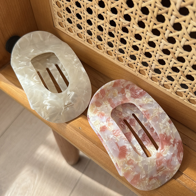 不咯头鲍鱼抓夹女圆形扁平后脑勺盘发夹扎发弧形马尾夹发卡发饰品|undefined