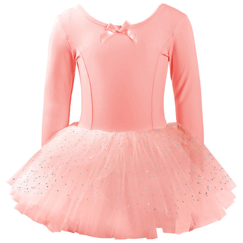 Children's dance clothing, girls' practice clothing, toddler long-sleeved tutu skirt, princess spring butterfly performance children's performance clothing