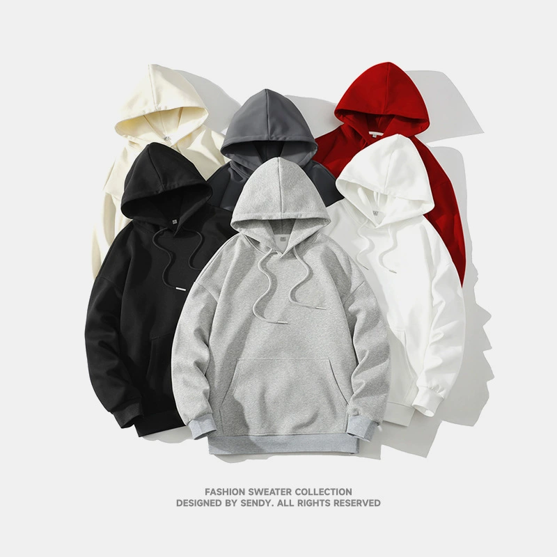 320 г тяжелый весенний и осенний толстовка с капюшоном свитер с длинными рукавами