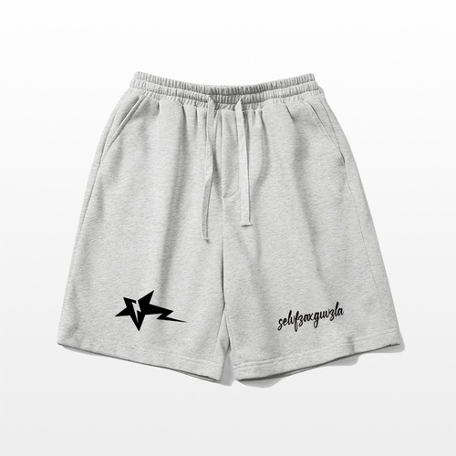 Trendy High Street 5/8 Leggings Shorts Men's Loose Summer Loose Street Trendy American New Drawstring Straight Tube 