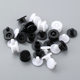 Black and white plastic two-joint buckle disposable snap protective mask fixed button wrist strap hole shoes double-joint buckle