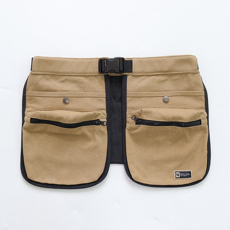 Amazon transfronterizo nuevo multifuncional bolsa de cintura bolsa de escuela cremallera multibolsillo picnic al aire libre delantal corto