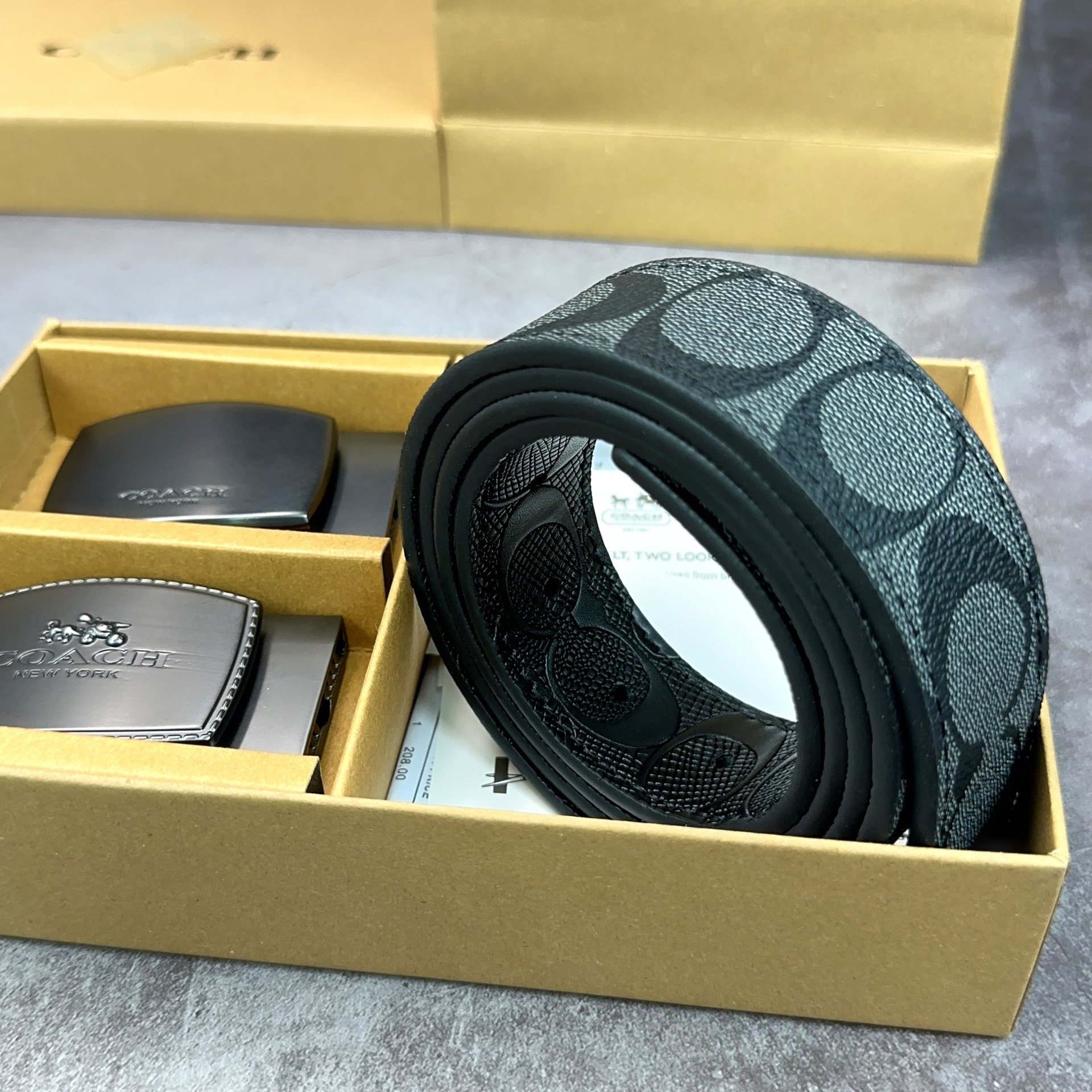 Double floral flat buckle icon