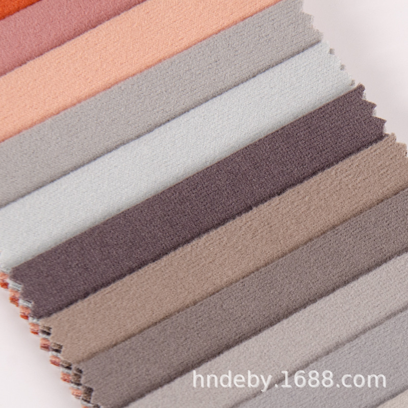 仿棉绒沙发布科技布底布胚布印花烫金压胶复合粗丝棉绒布