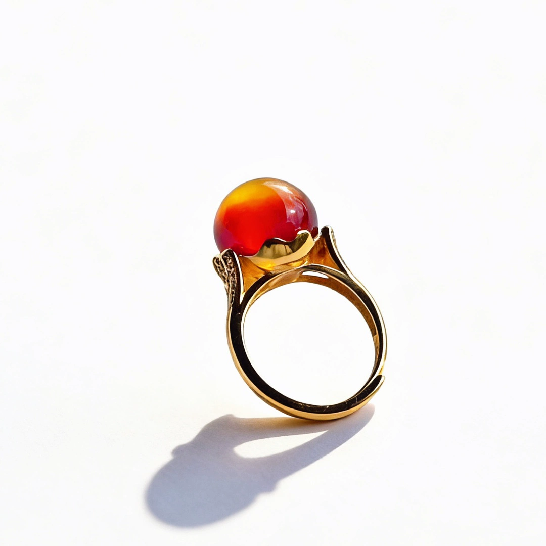 14 мм натуральный мексиканский красный синий paper Seiko инкрустированный S925 серебряное кольцо рог изобилия дизайн вакуумного покрытия