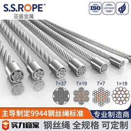 钢丝绳;钢丝绳索具;金属丝绳