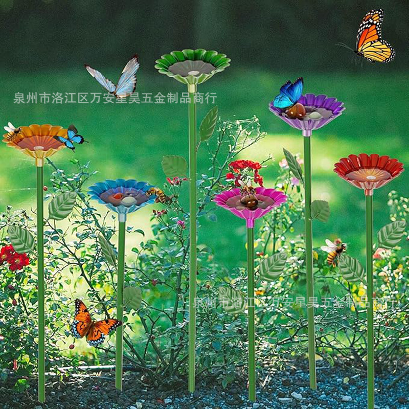 春の売れ筋屋外公園庭庭蜂の花給水器鉄製羊飼いフック吊りロッド地面プラグ防水|undefined
