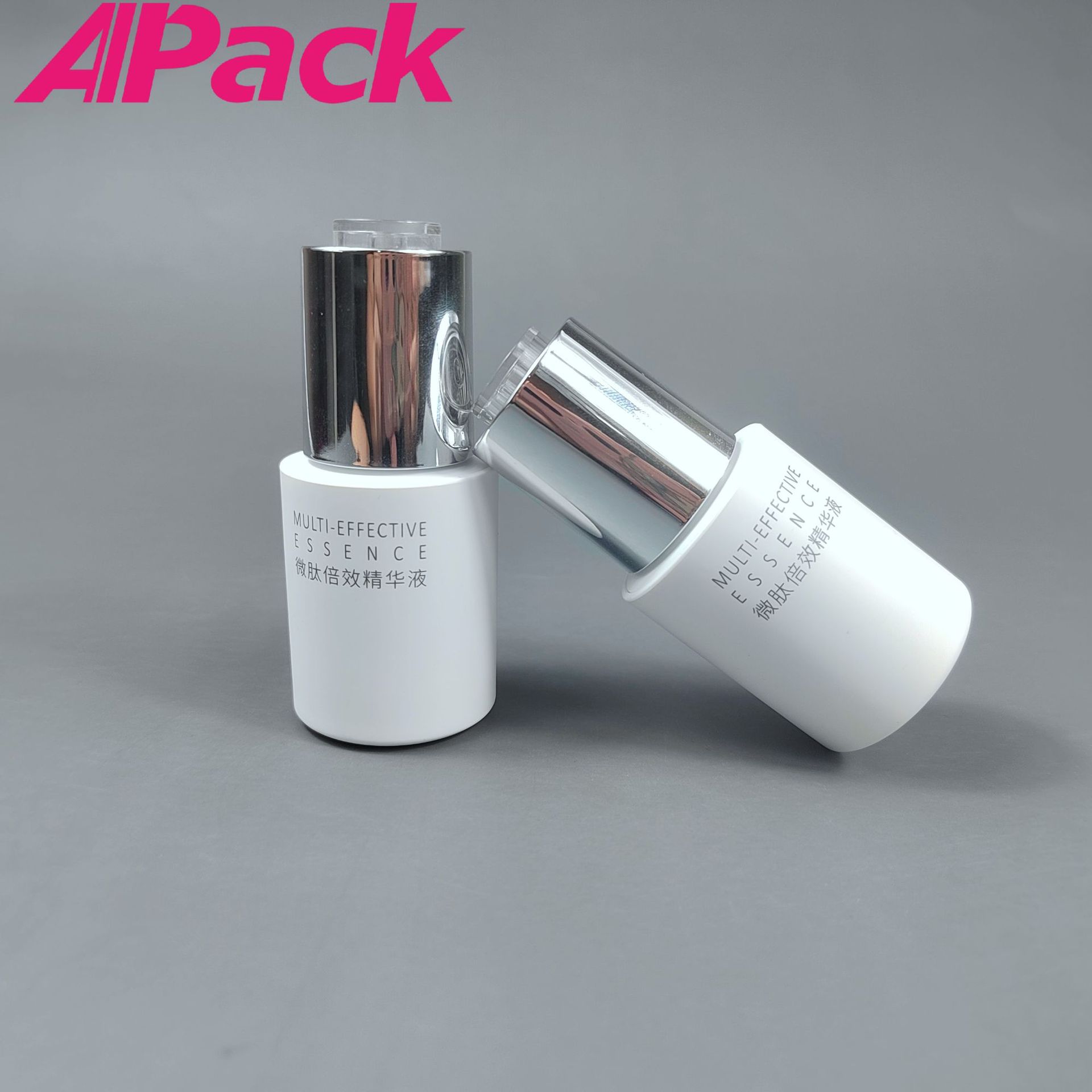 新品爆火款AS 20/30ml滴管原液精油瓶旋转按压精华液滴瓶药妆包材