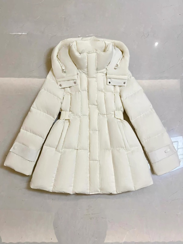 白鸭绒羽绒服女2025冬新款气质收腰修身显瘦连帽时尚保暖加厚外套|undefined