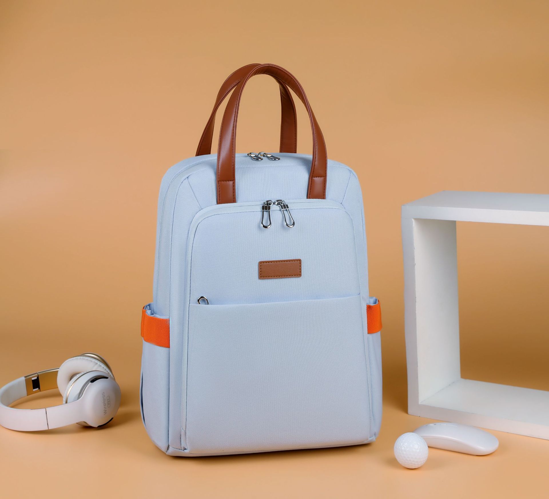 High-end women's backpack, men's Oxford fabric, large-capacity, multi-functional, durable and fashionable business backpack undefined