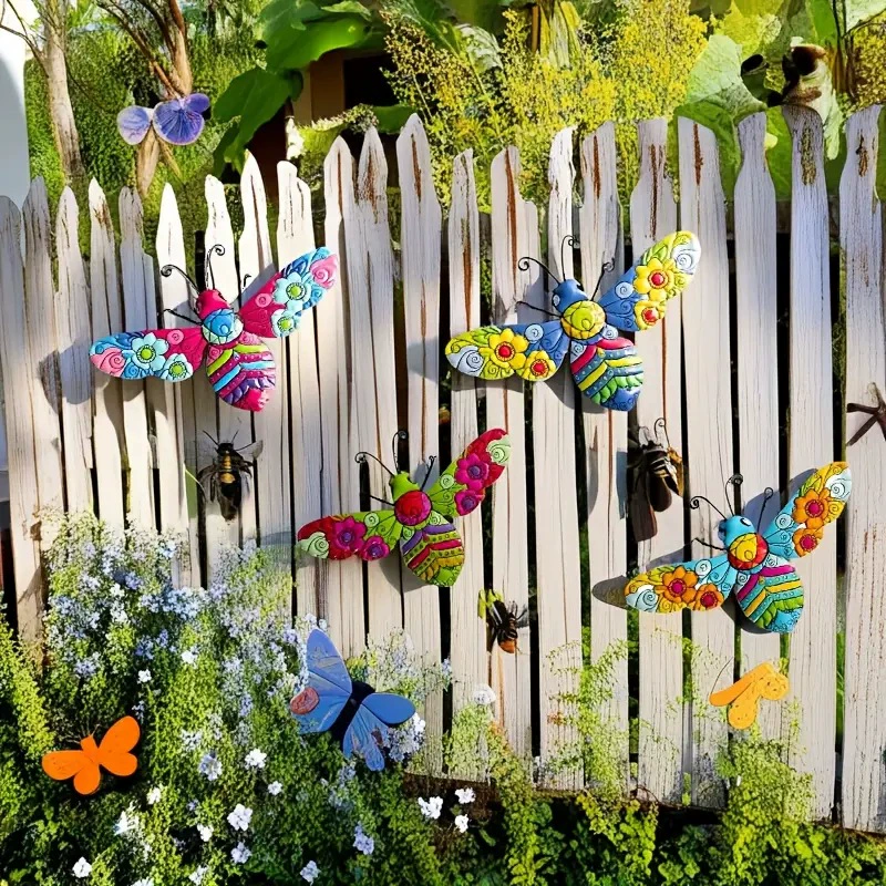 Европейские и американские УФ-красочные украшения для стен в виде пчелы, пасторальный стиль, контрастные красочные украшения для стен, набор из четырех предметов, настенная подвеска в виде пчелы допамина