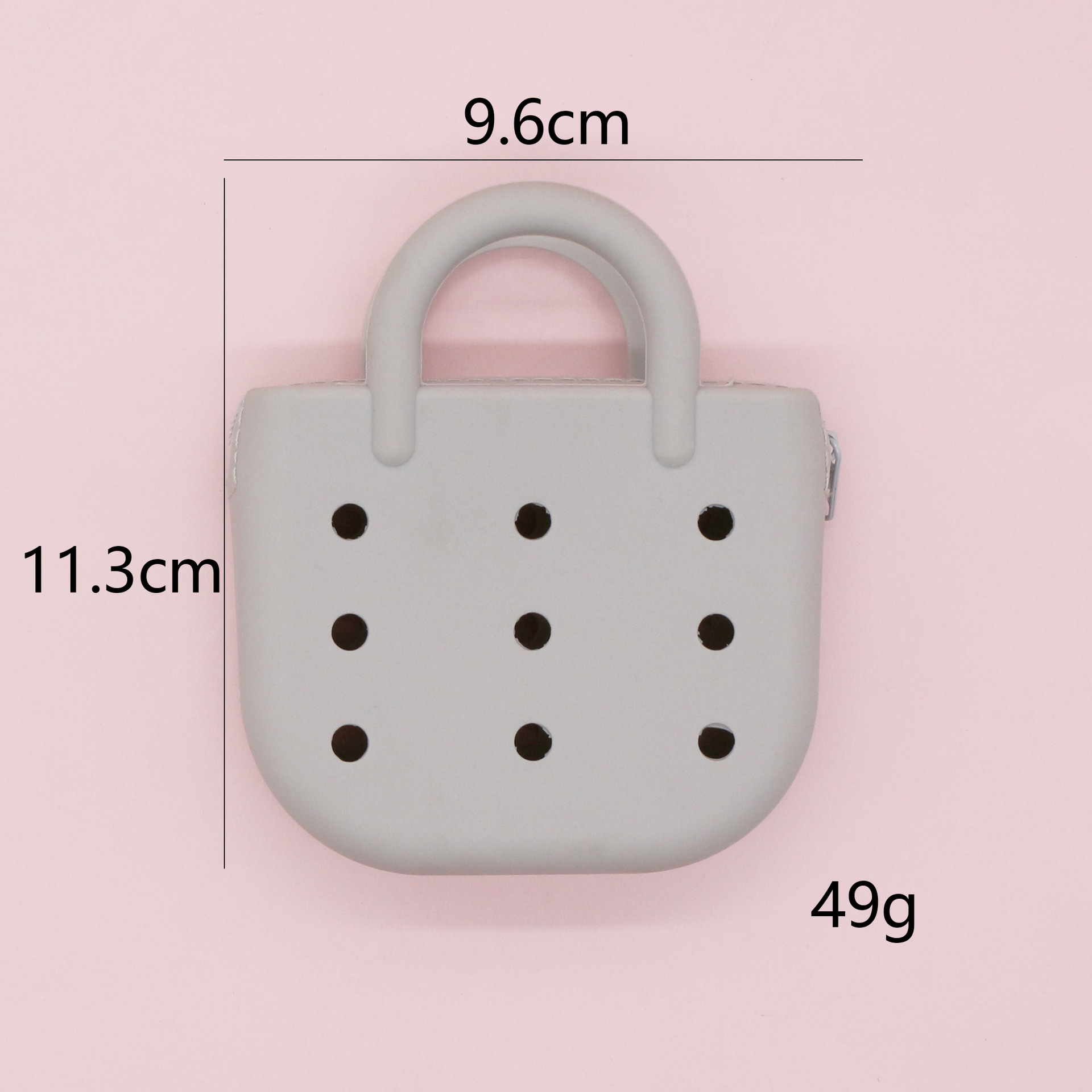 Monedero de silicona portátil explosivo lindo bolso de playa ligero y compacto nuevo bolso de almacenamiento de agujero de bricolaje de dibujos animados