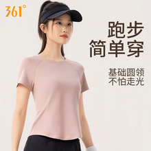 361运动t恤女2025新款夏季瑜伽服上衣透气健身运动服运动短袖女