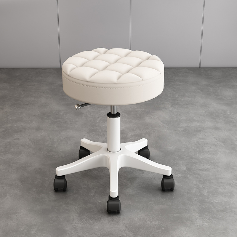 Internet celebridad simple peluquería salón de uñas silla redonda con ruedas taburete de belleza salón de belleza polea giratoria elevación redonda taburete
