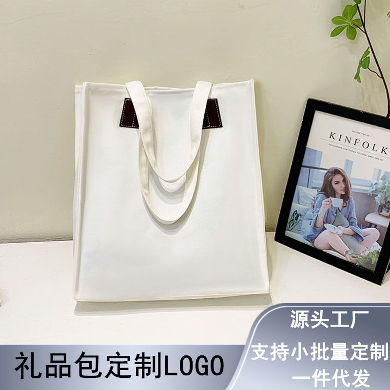 跨境货源学生上课帆布包高颜值大容量手提包休闲百搭单肩包通勤