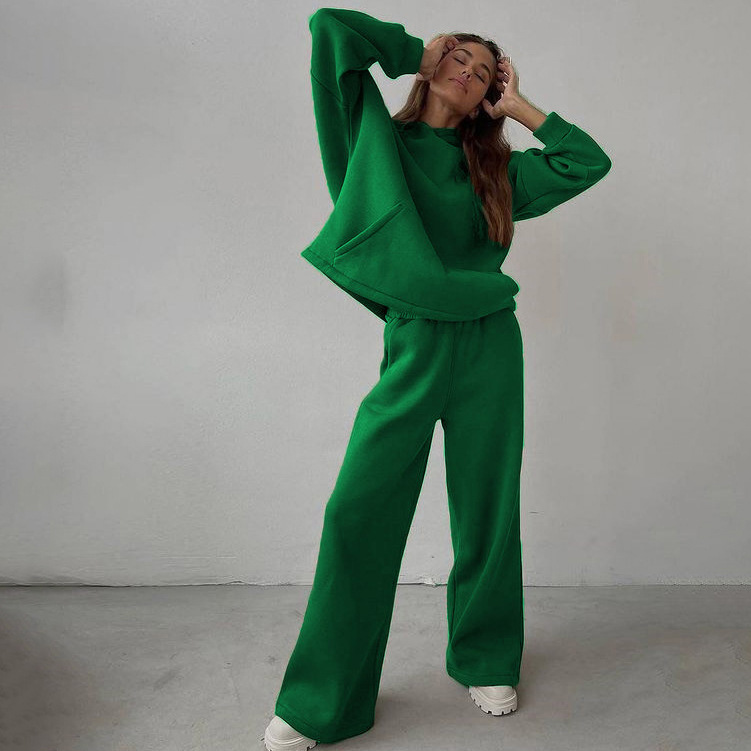 Autumn Season Women's Gender Women's Casual Solid Color Cotton Blend Polyester Pants Sets