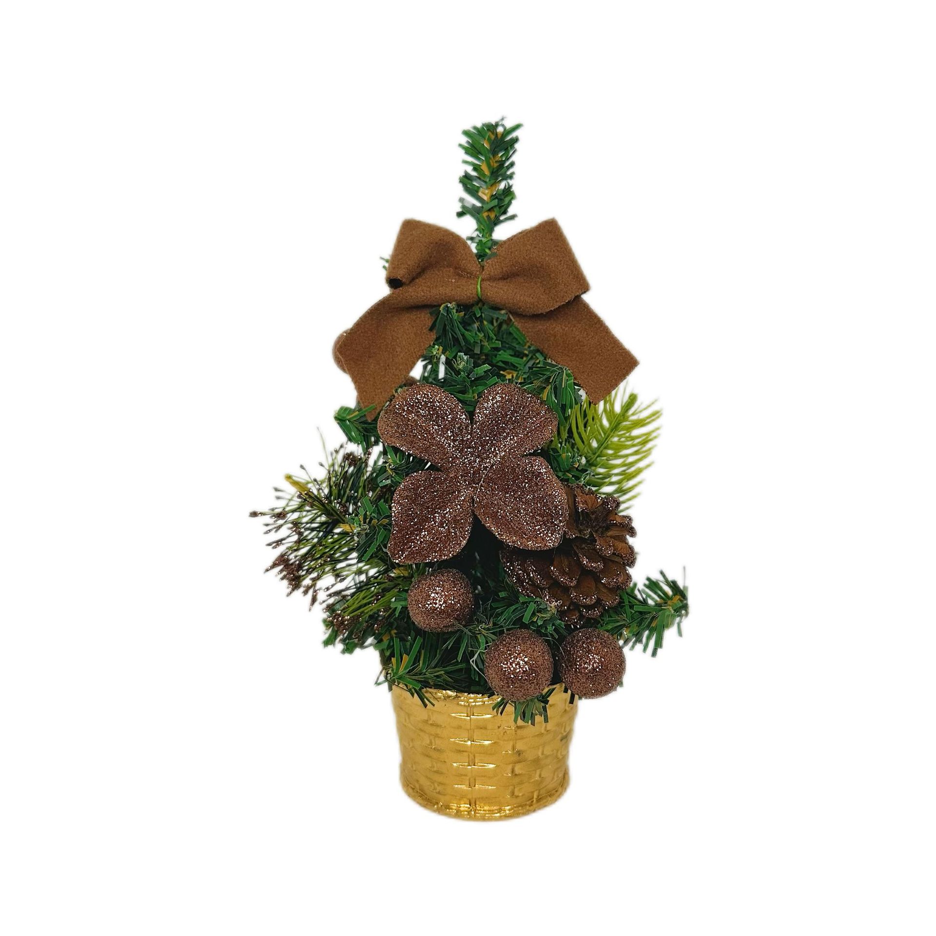 Transfronterizos nueva decoración de Navidad mini escritorio pequeño árbol de Navidad pequeño conjunto de decoraciones de pvc diseño de escena