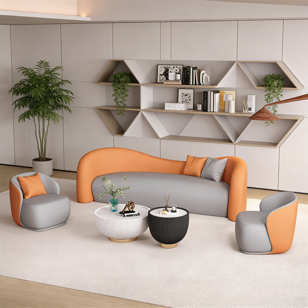 Nórdico tienda de ropa de lujo ligero salón de belleza hotel sala de estar sala de estar residencial oficina de recepción sofá de negociación