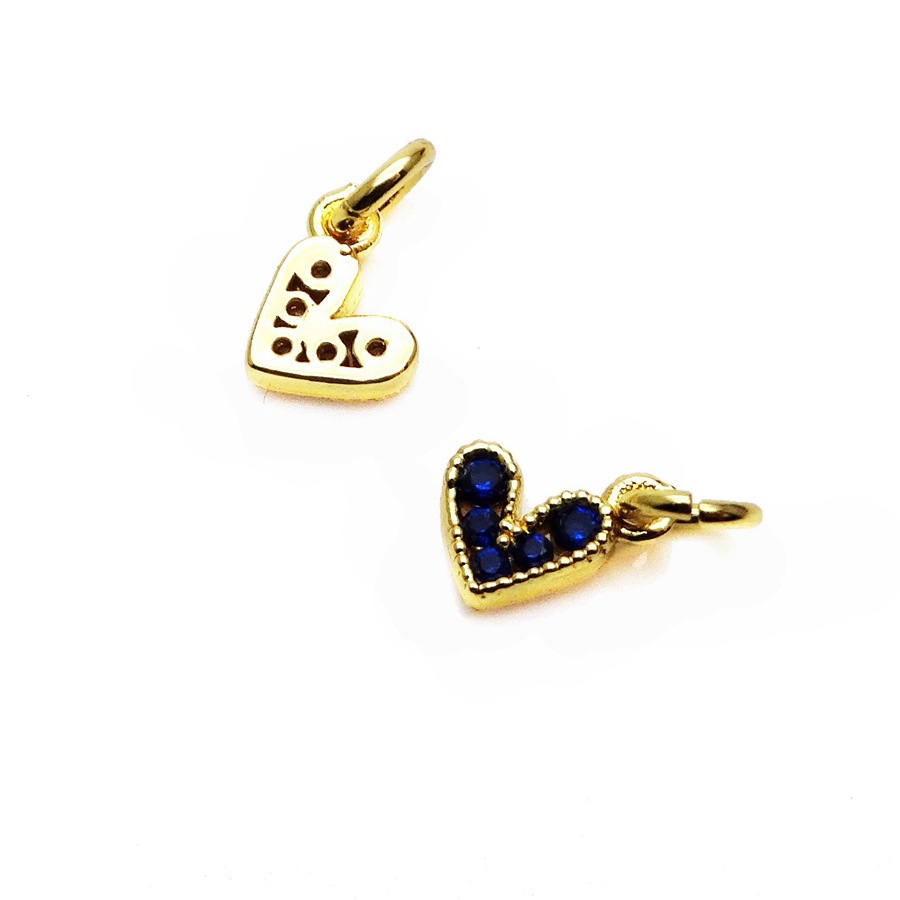 2g Weight Pendant Jewelry Making Type 10*10mm, 6*6mm Jewelry Making Size Zircon Inlay Material DIY Jewelry Accessories Classification 1 Piece Quantity Copper Material Heart Shape Pattern Inlay Design Sweet Style 1 Piece 10*10mm 6*6mm Copper Zircon Heart Shape Pendant 9