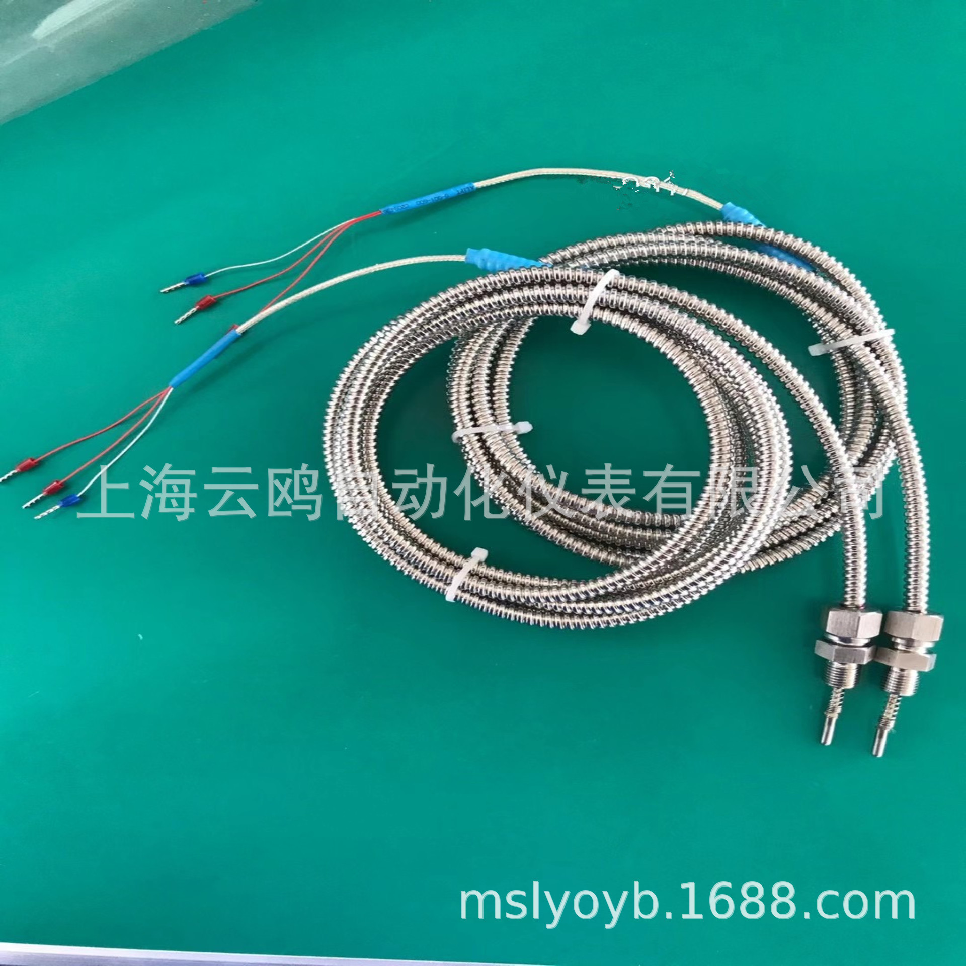 PT100压簧热电阻卡扣式PT100热电阻可调压簧压扣式PT100铂热电阻