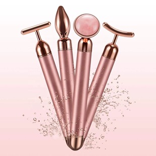 T-type electric massage stick 24k gold beauty stick gold stick god 3D roller beauty massager