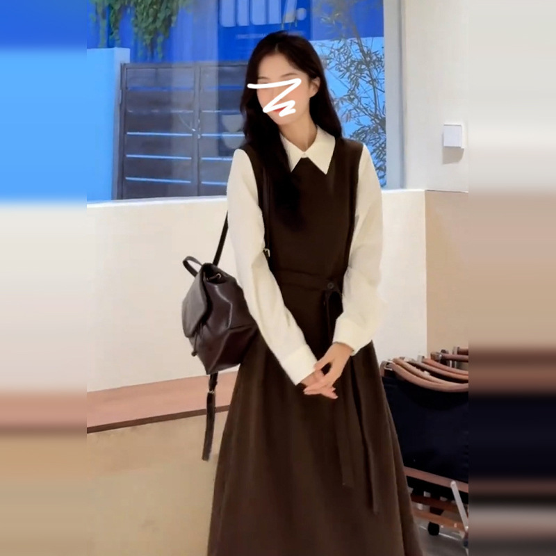 感初春装连衣裙子女2025新款开春韩系穿搭配一整套早春季长裙|undefined