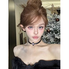 【小円専属】かつら女戴文青木小額レース全頭カバーネット赤自然ふわふわ気質減齢