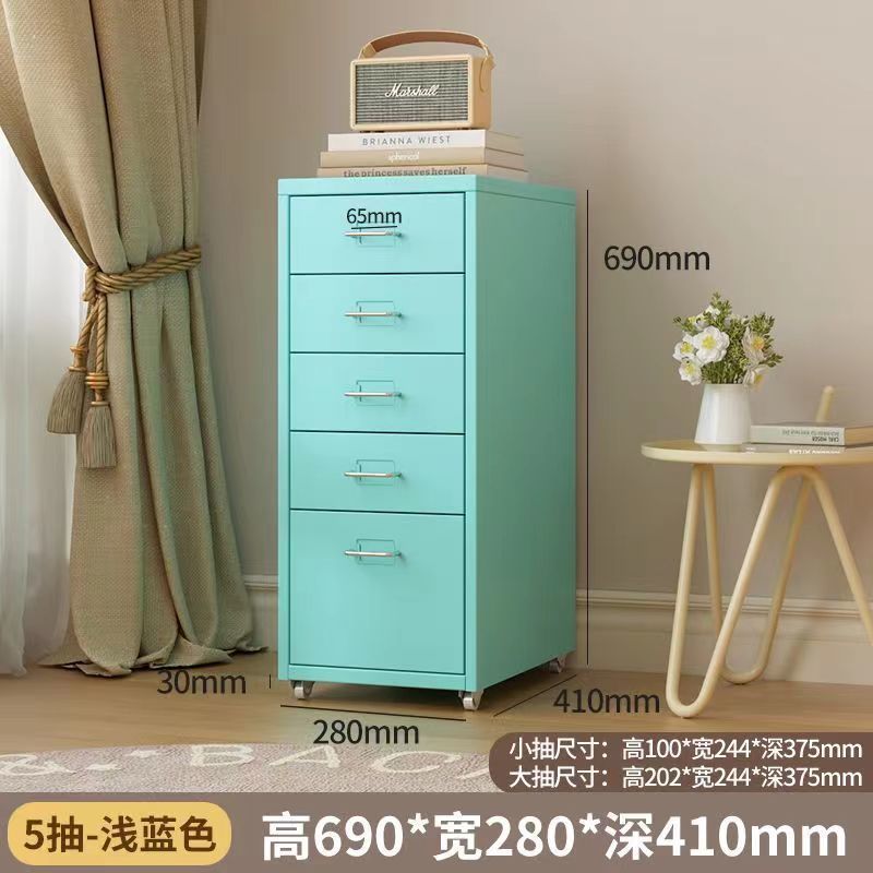 Fábrica directa de acero crema viento cajón multicapa chica lindo armario dormitorio principal nuevo armario móvil hierro image 11