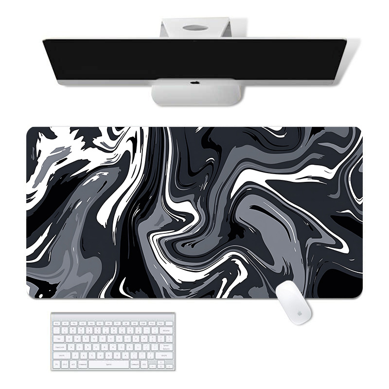 Alfombrilla de ratón, mapa de calor súper grande, línea abstracta, alfombrilla de ratón grande, nueva alfombra antideslizante corrugada de fluido, fábrica al por mayor