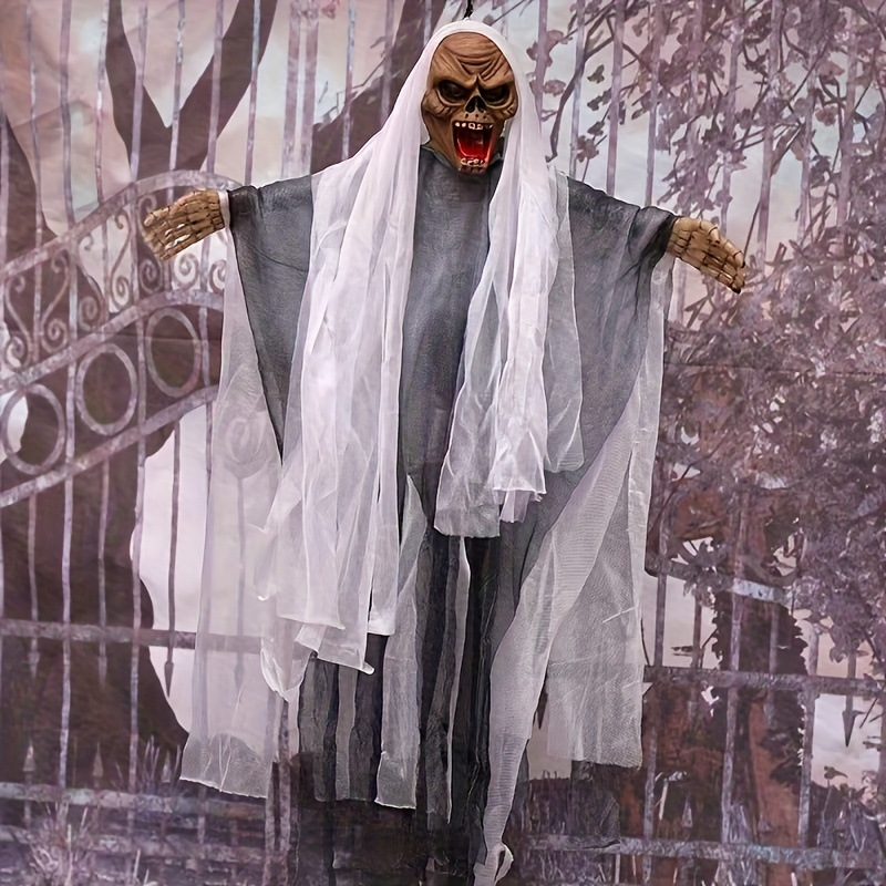 Accesorios de Halloween transfronterizos colgando decoración de la casa embrujada colgando fantasmas cráneos props de Halloween de terror fuerte etiqueta