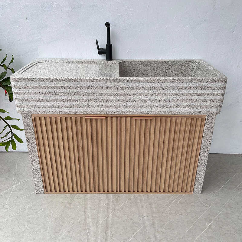 Yard Stone Wash Basin Outdoor Integrated Countertop Marble Pool Outdoor Garden Villa Floor-Standing Laundry Pool