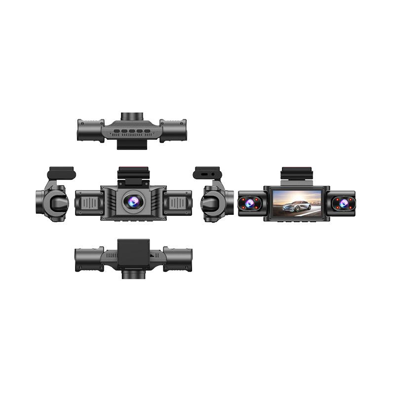 Hot-selling foreign trade product: Three-channel dashcam with wide-angle parking monitoring, suitable for ride-hailing vehicles, available for wholesale
