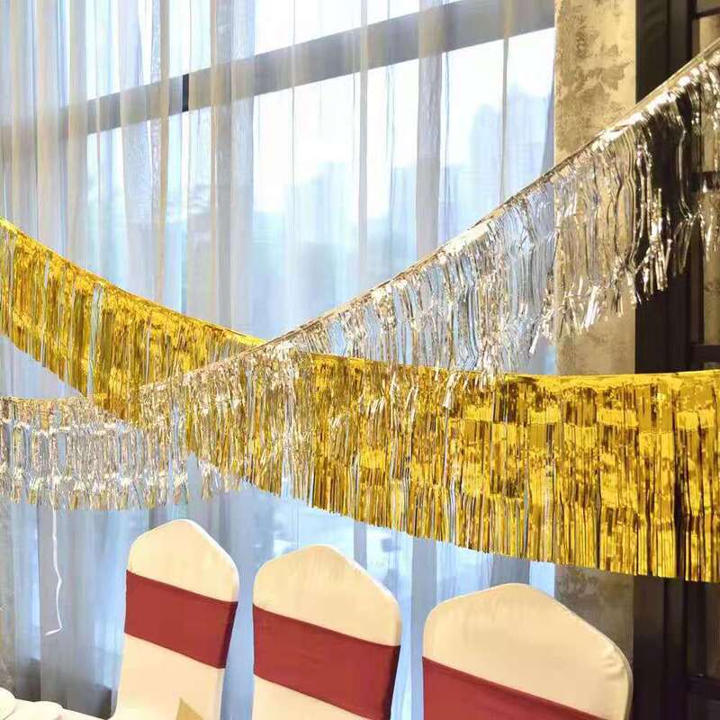 Rain Silk Curtain Party Background Decoration Tassel Door Curtain Wedding Decoration Colorful Rain Silk Splicing Decoration Wedding Props