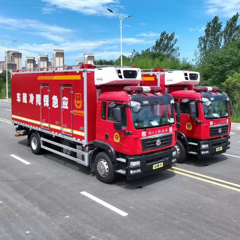 重汽汕德卡应急保障保温车 6.8米冷链运输车 水果蔬菜肉食品冷冻