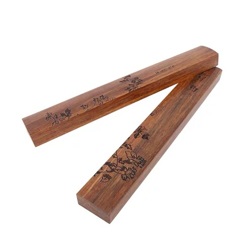 18cm30cm purple bamboo ruler paperweight calligraphy paper plum orchid bamboo chrysanthemum solid wood carved study four treasures book ruler