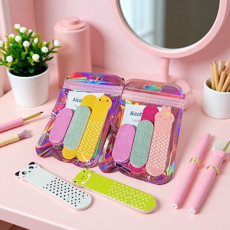 Nail Care Set Includes a Small Gift Package for Customers, Mini Thin File Strips, Sanding Strips, Nail Polishing and Maintenance Tools