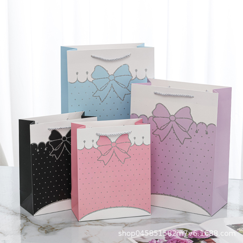 ins风礼物纸袋幼儿园伴手礼袋高颜值礼品袋清仓手提袋 轻奢纸袋子