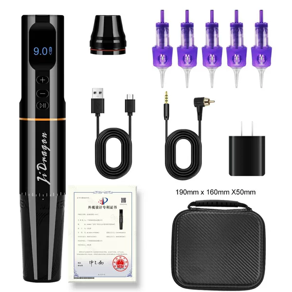 Wireless Tattoo Machine Battery Integrated Eyebrow Tattoo Machine Low Frequency High Speed Ultra-Quiet Ce Certified Instrument Manufacturer