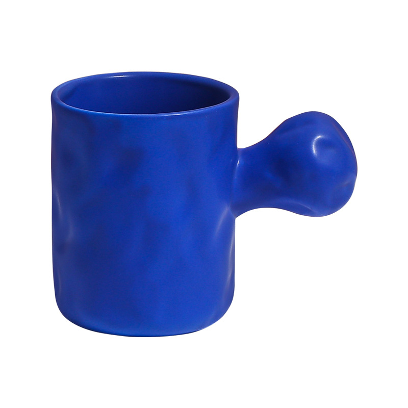 可爱造型情侣杯网红款胖胖杯创意陶瓷杯马克杯日韩咖啡杯色釉杯子