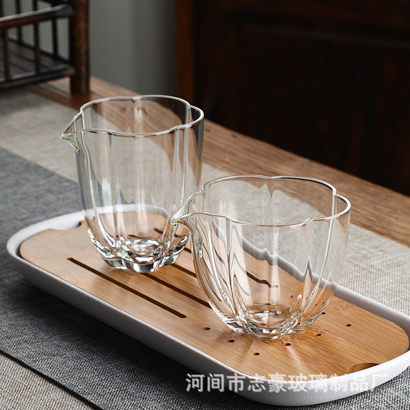 2 high borosilicate glass fair cup plum blossom Japanese-style…