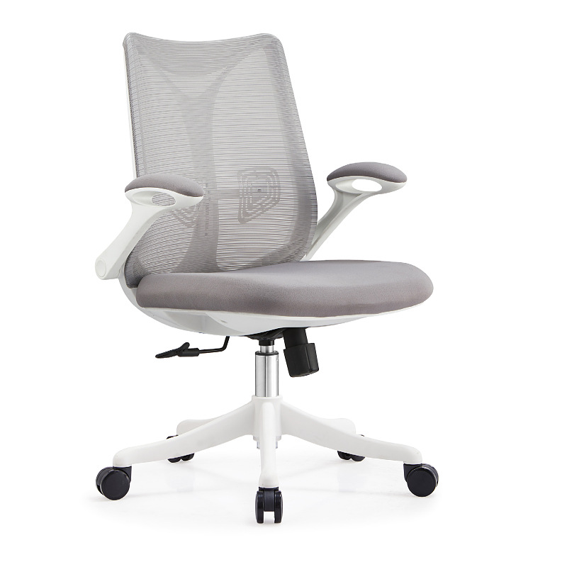 017-21-S002B * gris de marco blanco (estado de algodón + reposabrazos de flip + chasis libre + pies de nylon) 63 * 40 * 63 * 14.5K