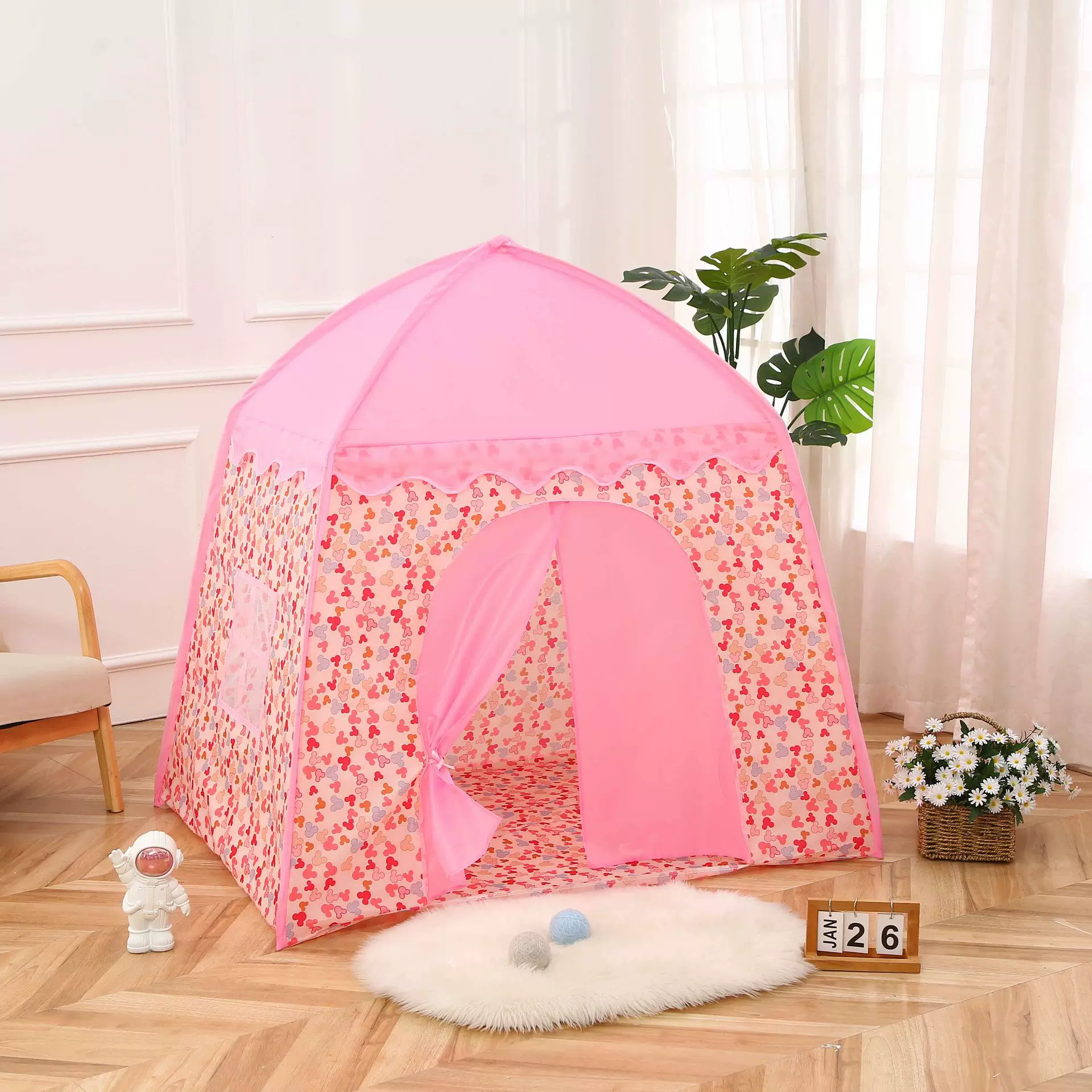 儿童帐篷室内过家家玩具屋米奇帐篷屋男童女童公主房幼儿爬行玩具
