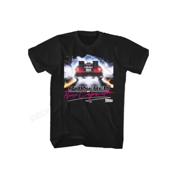 Back to the Future T-Shirt Graphic Printing Male Fashion Hip-Hop Street Clothing Short-Sleeve T-Shirt Shirt Sports Casual T-Shirt