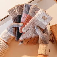 Кашемир из альпака теплая перчатки новый палец сенсорный экран осенью и зимой на открытом воздухе