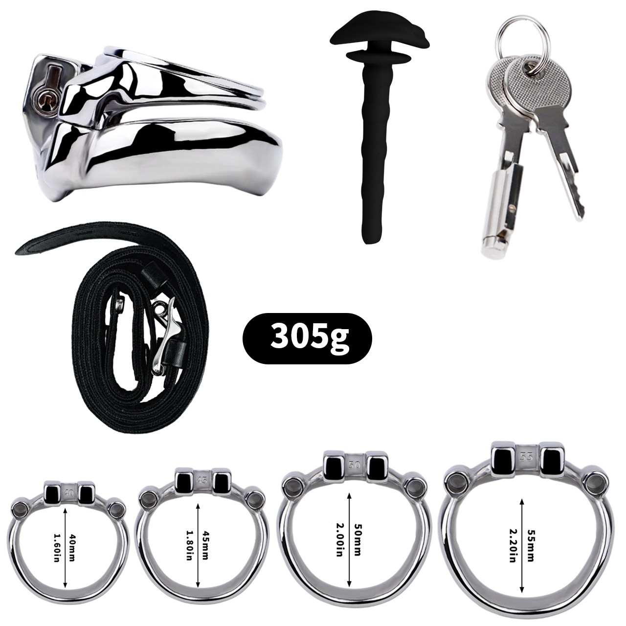 Cinturón de tubo de silicona negro con anillo de FRRK-265 40mm