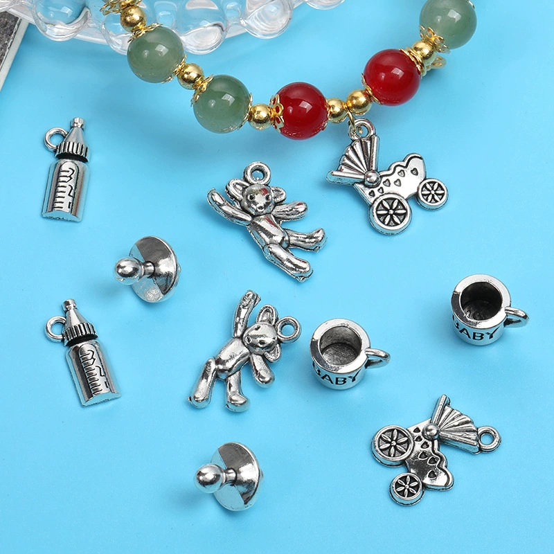 Аксессуары для рукоделия в стиле ретро: подвески из сплава для украшений, колясок, пустышек, детских бутылочек, кошельков, для творчества своими руками