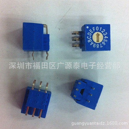 台湾ECE 8421旋转编码开关侧调5.08 ERD116RFZ 0-F/16位 BCD编码