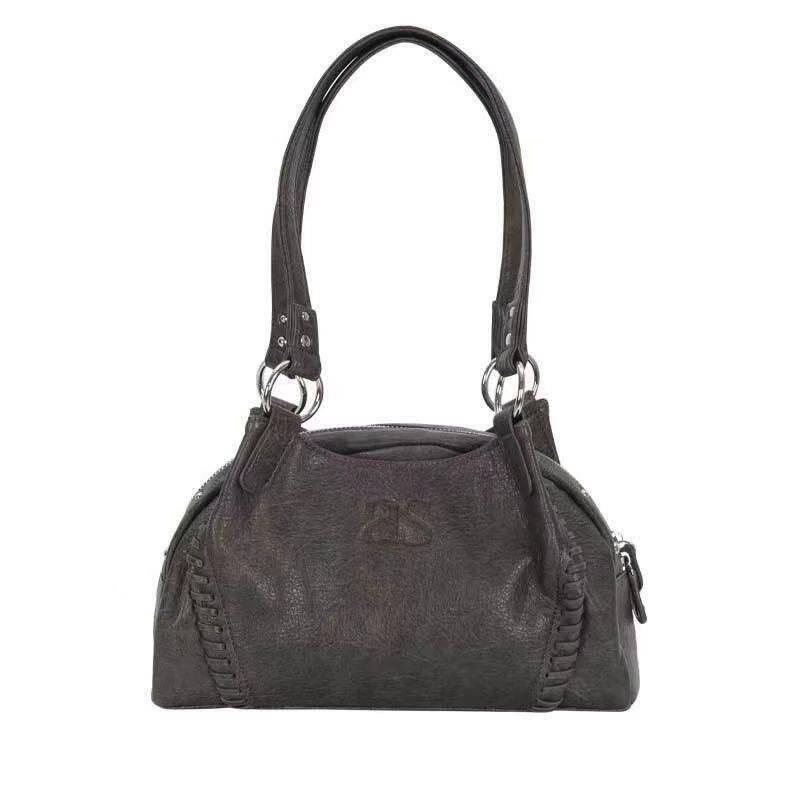 Korean Ason Hobo Bag For Women, Niche Retro Motorcycle Shoulder Bag, Large Capacity Underarm Handbag Tote - Thumbnail 6