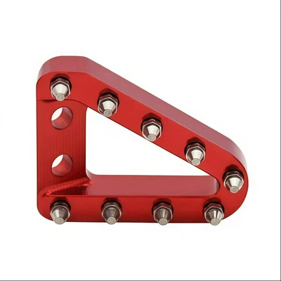 Suitable for KTM/Husqvarna GAS Hengjian Kews off-road vehicle modified rear brake pedal short brake head (Motorcycle pedals) - sloping-surface-red